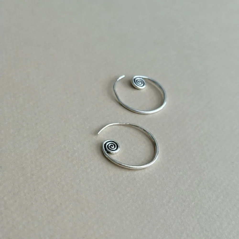 Spiral Hoop Earrings #2456